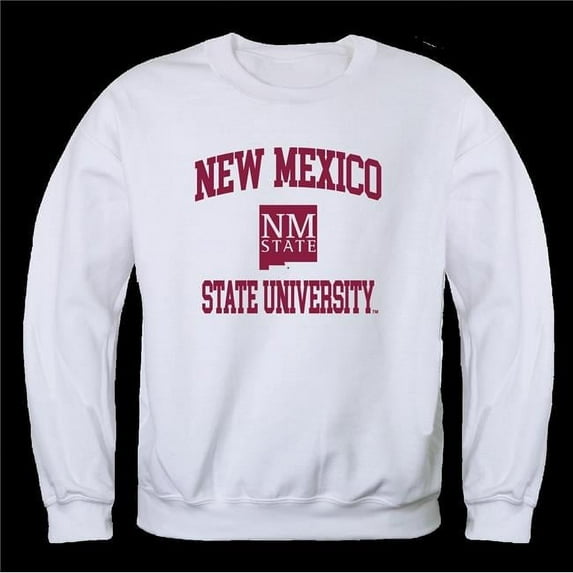 W Republic 568-225-WHT-02 New Mexico State University Aggies Seal Crewneck Sweatshirt, White - Medium