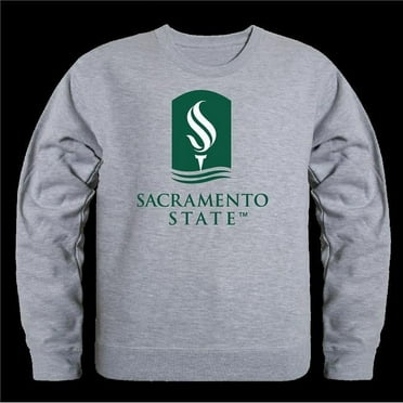 W Republic 568-231-HGY-01 California State University, Sacramento Hornets Seal Crewneck Sweatshirt, Heather Grey - Small