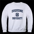 thumbnail image 1 of W Republic 568-293-WHT-02 Duquesne University Dukes Seal Crewneck Sweatshirt, White - Medium, 1 of 1