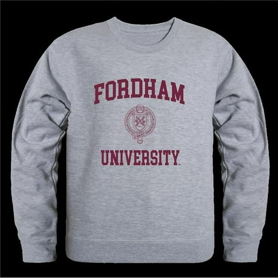 W Republic 568-305-HGY-01 Fordham University Rams Seal Crewneck Sweatshirt, Heather Grey - Small