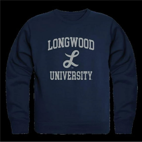 W Republic 568-330-NVY-01 Longwood University Lancers Seal Crewneck Sweatshirt, Navy - Small