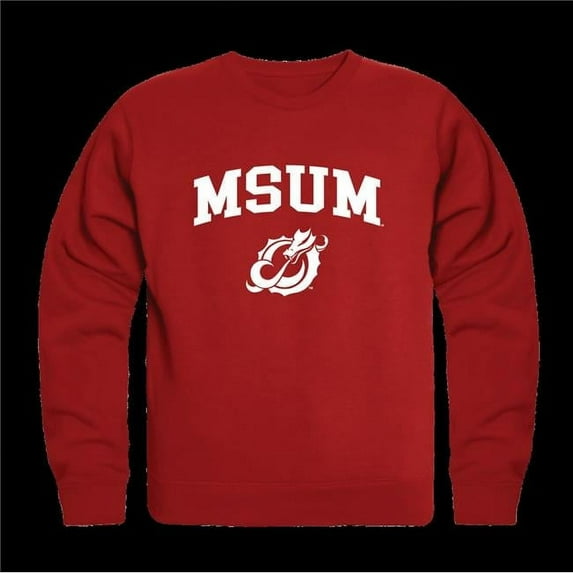 W Republic 568-343-RED-04 Minnesota State University, Mankato Moorhead Dragons Seal Crewneck Sweatshirt, Red - Extra Large