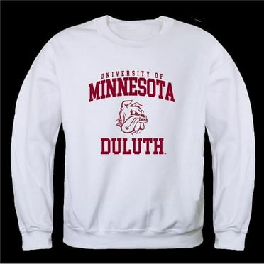 W Republic 568-344-WHT-01 University of Minnesota Duluth Bulldogs Seal Crewneck Sweatshirt, White - Small