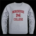 thumbnail image 1 of W Republic 568-346-HGY-01 Morehouse College Maroon Tigers Seal Crewneck Sweatshirt, Heather Grey - Small, 1 of 1