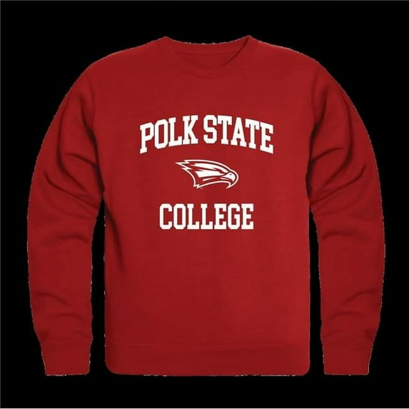 W Republic 568-362-RED-05 Polk State College Eagles Seal Crewneck Sweatshirt, Red - 2XL