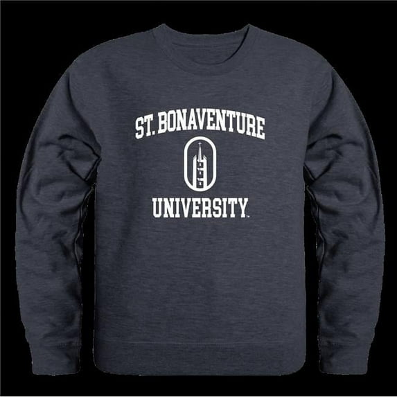 W Republic 568-386-HCH-05 St. Bonaventure University Bonnies Seal Crewneck Sweatshirt, Heather Charcoal - 2XL