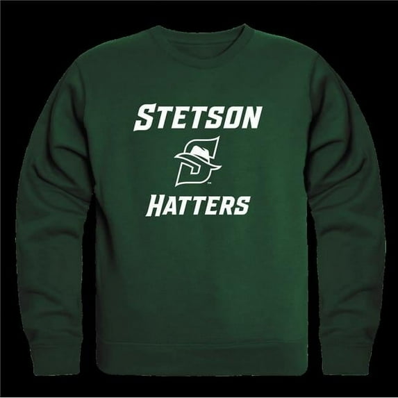 W Republic 568-387-FOR-01 Stetson University Hatters Seal Crewneck Sweatshirt, Forest Green - Small