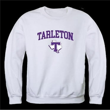 W Republic 568-389-WHT-01 Tarleton State University Texans Seal Crewneck Sweatshirt, White - Small