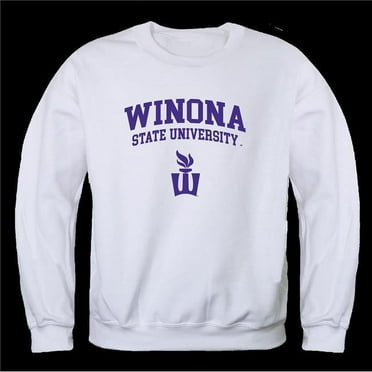 W Republic 568-408-WHT-04 Winona State University Warriors Seal Crewneck Sweatshirt, White - Extra Large