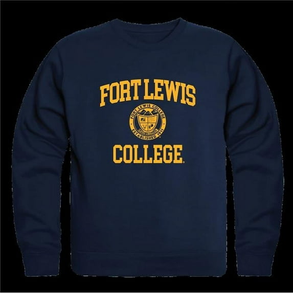 W Republic 568-437-NVY-05 Fort Lewis College Skyhawks Seal Crewneck Sweatshirt, Navy - 2XL