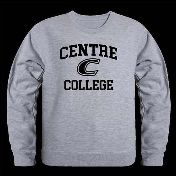 W Republic 568-450-HGY-05 Centre College Colonels Seal Crewneck Sweatshirt, Heather Grey - 2XL