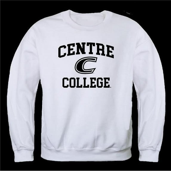 W Republic 568-450-WHT-02 Centre College Colonels Seal Crewneck Sweatshirt, White - Medium