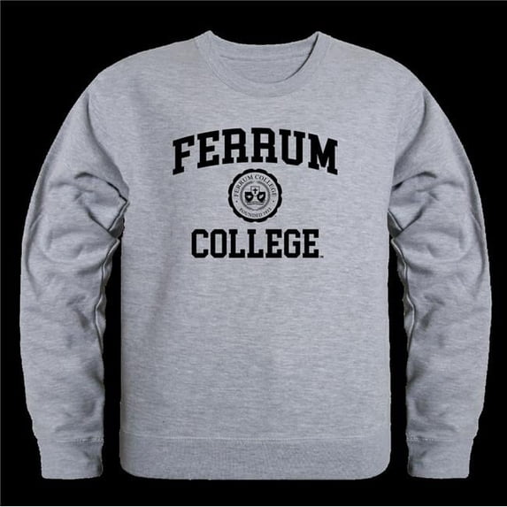 W Republic 568-452-HGY-03 Ferrum College Panthers Seal Crewneck Sweatshirt, Heather Grey - Large