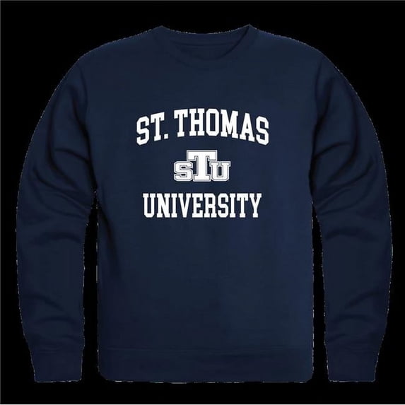 W Republic 568-480-NVY-05 St. Thomas University Bobcats Seal Crewneck Sweatshirt, Navy - 2XL
