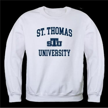 W Republic 568-480-WHT-04 St. Thomas University Bobcats Seal Crewneck Sweatshirt, White - Extra Large