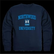 W Republic 568-562-NVY-01 Northwood University Timberwolves Seal Crewneck Sweatshirt, Navy - Small