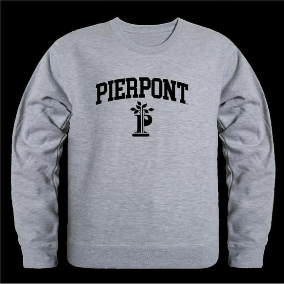 W Republic 568-569-HGY-04 Pierpont Community & Technical College Lions Seal Crewneck Sweatshirt, Heather Grey - Extra Large