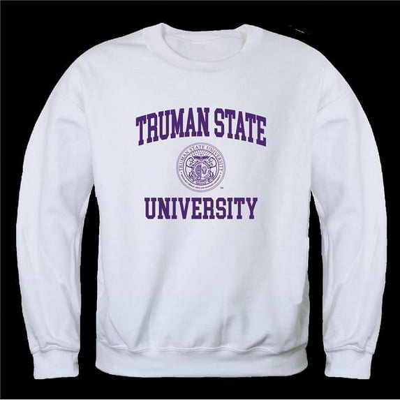 W Republic 568-598-WHT-04 Truman State University Bulldogs Seal Crewneck Sweatshirt, White - Extra Large