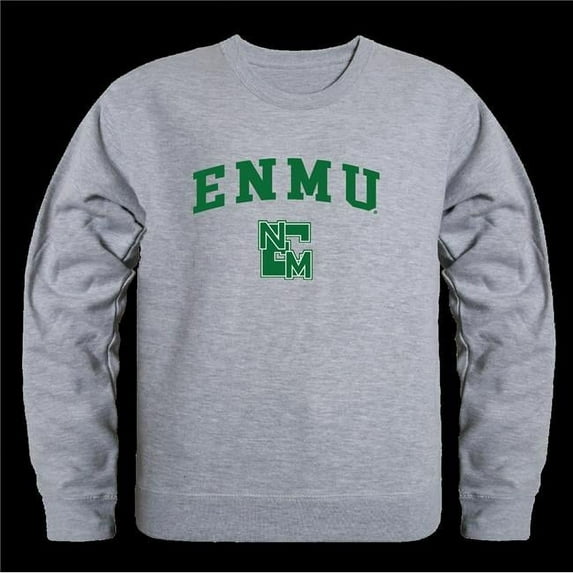 W Republic 568-640-HGY-03 Eastern Mexico University Greyhounds Seal Crewneck Sweatshirt, Heather Grey - Large