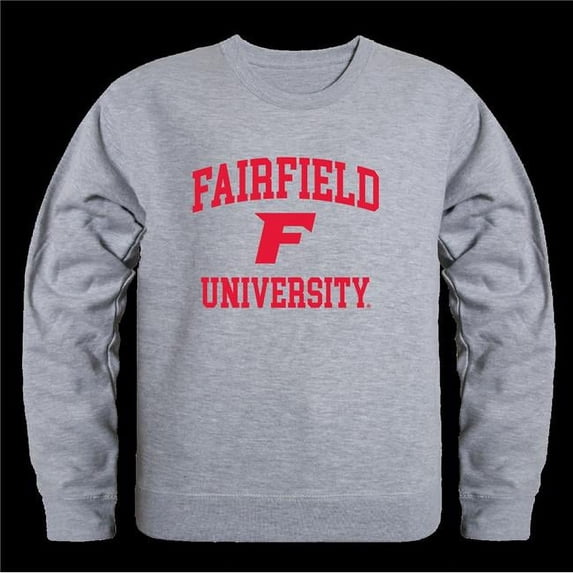 W Republic 568-641-HGY-04 Fairfield University Stags Seal Crewneck Sweatshirt, Heather Grey - Extra Large