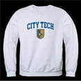 thumbnail image 1 of W Republic 568-664-WHT-02 New York City College of Technology Yellow Jackets Seal Crewneck Sweatshirt, White - Medium, 1 of 1