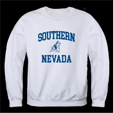 W Republic 568-672-WHT-01 College of Southern Nevada Coyotes Seal Crewneck Sweatshirt, White - Small