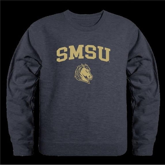 W Republic 568-674-HCH-05 Southwest Minnesota State University, Mankato Mustangs Seal Crewneck Sweatshirt, Heather Charcoal - 2XL