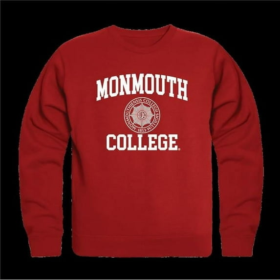 W Republic 568-695-RED-03 Monmouth College Fighting Scots Seal Crewneck Sweatshirt, Red - Large