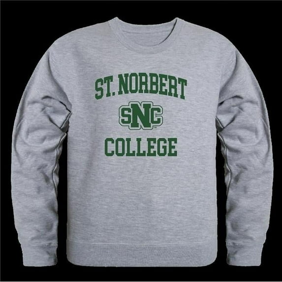 W Republic 568-698-HGY-05 St. Norbert College Green Knights Seal Crewneck Sweatshirt, Heather Grey - 2XL