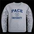 thumbnail image 1 of W Republic 568-725-HGY-05 Pace University Setters Seal Crewneck Sweatshirt, Heather Grey - 2XL, 1 of 1