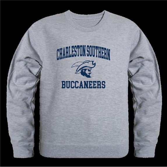W Republic 568-736-HGY-04 College of Charleston Southern Buccanneers Seal Crewneck Sweatshirt, Heather Grey - Extra Large