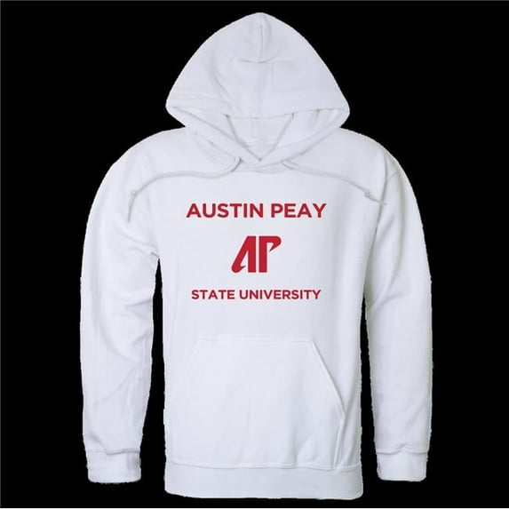 W Republic 569-105-WHT-04 Austin Peay State University Governors Seal Hoodie, White - Extra Large