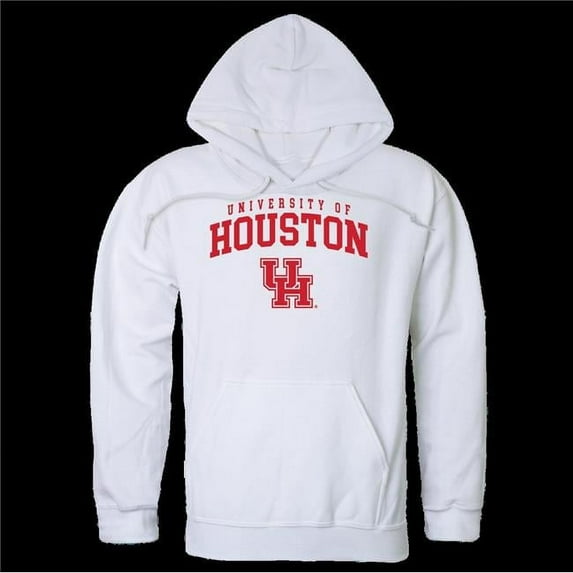 W Republic 569-123-WHT-02 University of Houston Cougars Seal Hoodie, White - Medium