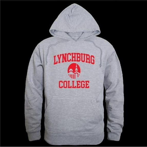 W Republic 569-179-HGY-02 University of Lynchburg Hornets Seal Hoodie, Heather Grey - Medium