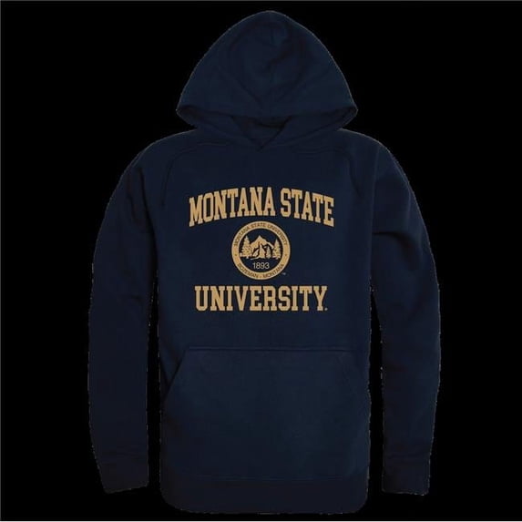 W Republic 569-192-NVY-01 Montana State University Bobcats Seal Hoodie, Navy - Small