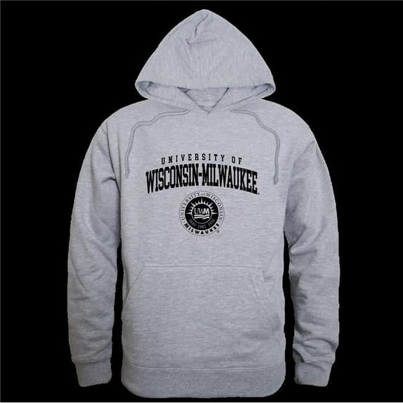 W Republic 569-199-HGY-01 University of Wisconsin-Milwaukee Panthers Seal Hoodie, Heather Grey - Small