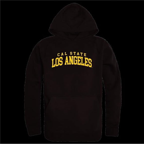 W Republic 569-202-BLK-01 California State University, Los Angeles Golden Eagles Seal Hoodie, Black - Small