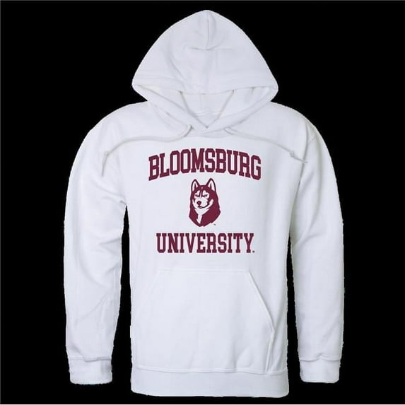 W Republic 569-268-WHT-05 Bloomsburg University of Pennsylvania Huskies Seal Hoodie, White - 2XL