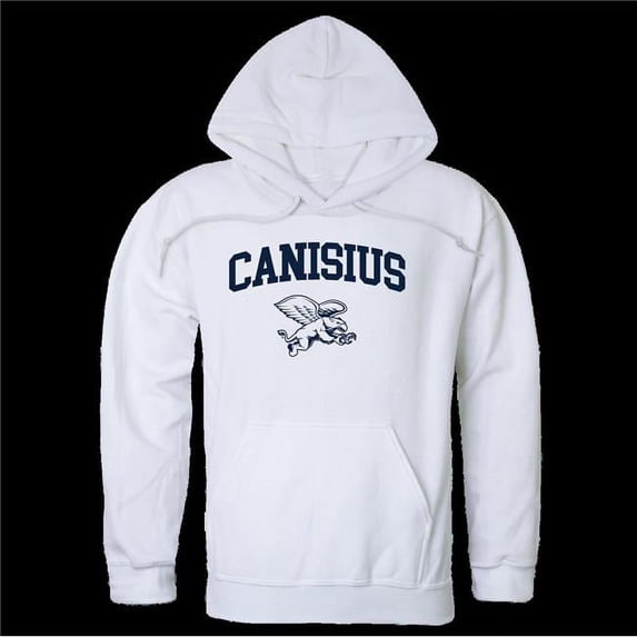 W Republic 569-277-WHT-04 Canisius College Golden Griffins Seal Hoodie, White - Extra Large