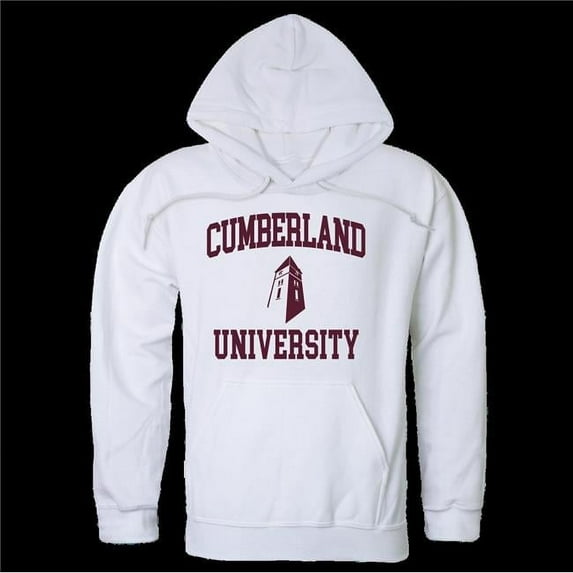 W Republic 569-287-WHT-04 Cumberland University Phoenix Seal Hoodie, White - Extra Large