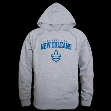 W Republic 569-349-HGY-02 University of New Orleans Privateers Seal Hoodie, Heather Grey - Medium