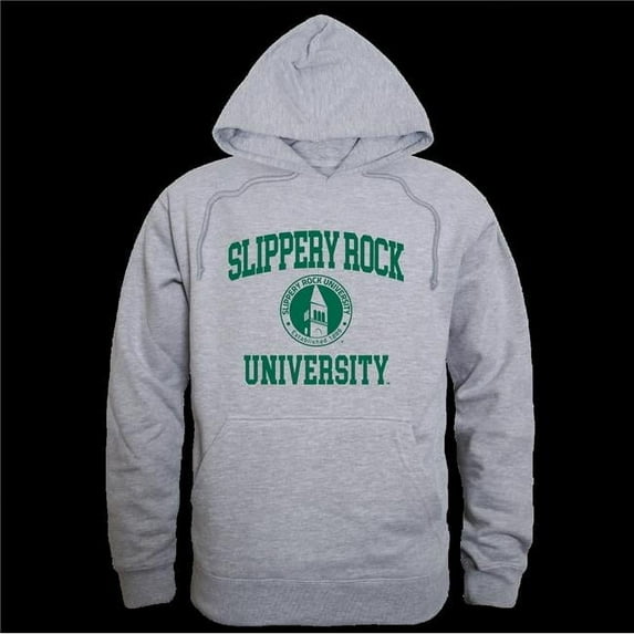 W Republic 569-381-HGY-05 Slippery Rock University The Rock Seal Hoodie, Heather Grey - 2XL
