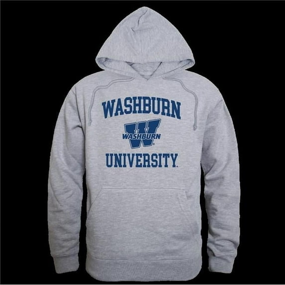 W Republic 569-431-HGY-03 Washburn University Ichabods Seal Hoodie, Heather Grey - Large