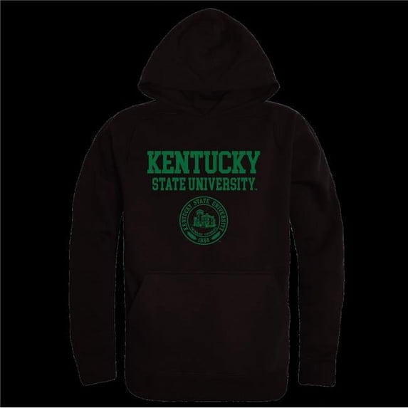 W Republic 569-432-BLK-01 Kentucky State University Thorobrettes Seal Hoodie, Black - Small