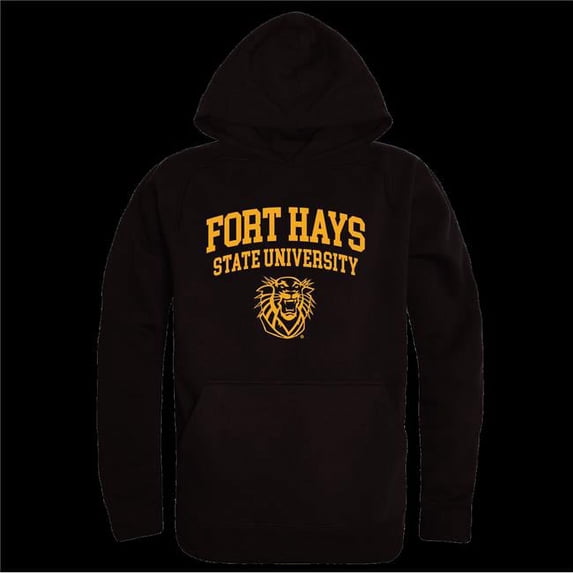 W Republic 569-442-BLK-02 Fort Hays State University Tigers Seal Hoodie, Black - Medium