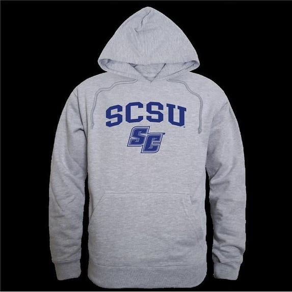 W Republic 569-490-HGY-05 Southern Connecticut State University Owls Seal Hoodie, Heather Grey - 2XL