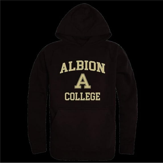 W Republic 569-497-BLK-03 Albion College Britons Seal Hoodie, Black - Large