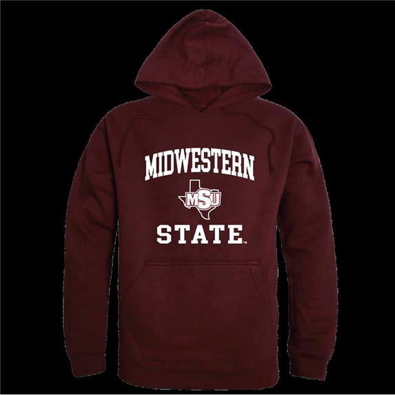 W Republic 569-543-MAR-05 Midwestern State University Mustangs Seal Hoodie, Maroon - 2XL