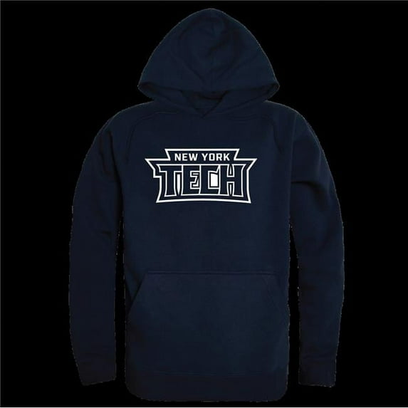 W Republic 569-556-NVY-02 New York Institute of Technology Bears Seal Hoodie, Navy - Medium
