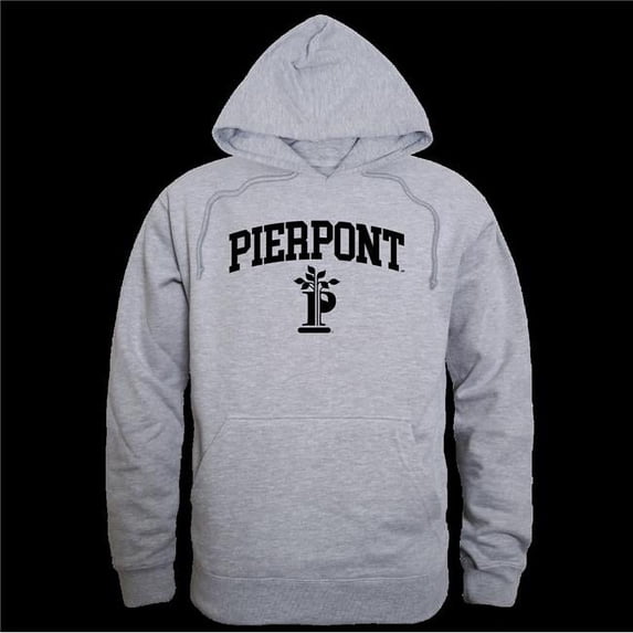 W Republic 569-569-HGY-03 Pierpont Community & Technical College Lions Seal Hoodie, Heather Grey - Large